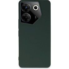 Tecno Camon 20 Pro 5g Kılıf First Silikon - Koyu Yeşil