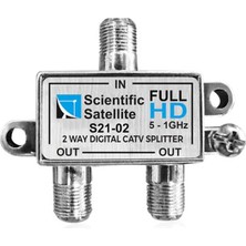 Mag S21-02 1/2 Yollu Kablo Tv Sinyal Ayırıcı Splitter - 5-900 Mhz Frekans Bölücü Çoklayıcı