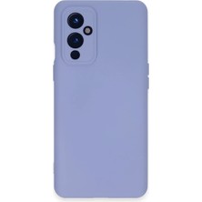 One Plus 9 Kılıf Nano Içi Kadife Silikon - Lila