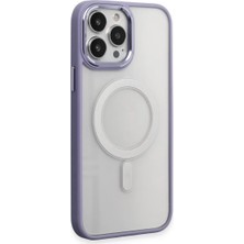 iPhone 15 Pro Max Kılıf Room Magneticsafe Silikon - Lila