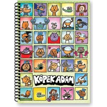 Cancup Karton Bardak Köpek Adam Çizgili Defter-4