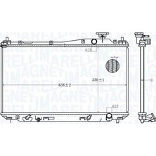 Honda Civic 1.4. 1.6 16V Vtec 2001- Su Radyatörü Brazing mt 350X660X22 mm 19010PLC004 Wisco