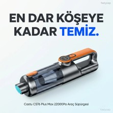 Ec Store Güçlü Kablosuz Oto Araç Süpürgesi 10 Başlık Metal Filtre 2in1 Vakum Üfleme LED Işıklı