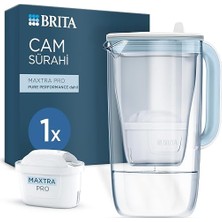 Cam Su Arıtma Sürahisi 1x Maxtra Pro Pure Performance Filtreli - Açık Mavi (2,5l)