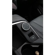 Design Togg T10X ile Uyumlu Iç Trim Folyo Kaplama Set, Mat Karbon Siyah Meridian Ses Sistemli Araçlar Için