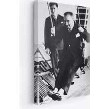 Cepahir Atatürk Portre Tablosu Mustafa Kemal Atatürk Dikdörtgen Dekoratif Kanvas TABLO-FÜ-146