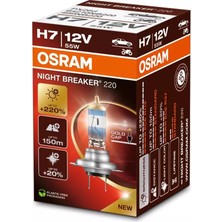 Ampul H7 55W 12V PX26D 10X10X1 1A Osram Night Breaker - Osr 64210NB220
