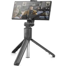 Hace Bazaar Telefon Tripodu ve Selfie Çubuğu Seti Bluetooth 5.0 Kumandalı 100 cm - Siyah ND1042 -Hcb
