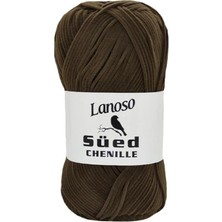 Esranın Dünyası Lanoso Süed Chenille El Örgü Ipi, Kahverengi 992 Yarn