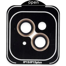 Pileli Store Joko Apple iPhone 15 Pvd Metal Kamera Lens - Turuncu