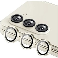 Pileli Store Newface Samsung Galaxy Z Fold 5 Valdez Metal Kamera Lens - Krem