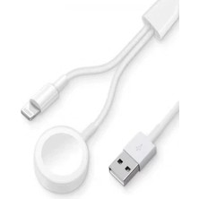 Pileli Store Newface AC08 2in1 Kablosuz Şarj Apple Watch 1/2/3/4/5/6/7/8/se