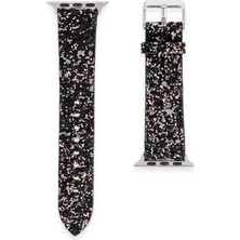 Pileli Store Newface Apple Watch 38MM Starry Taşlı Kordon - Siyah