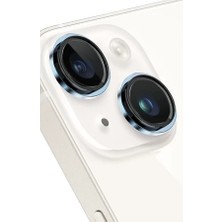 Pileli Store Keephone Apple iPhone 14 Capital Alüminyum Ar Kamera Lens Koruyucu - Mavi