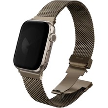 Pileli Store Uniq Apple Watch Ultra 41MM Dante Pro Çelik Örgü Kordon - Gold