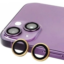 Pileli Store Newface Apple iPhone 15 Plus Raze Metal Kamera Lens - Sarı