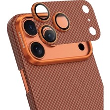 Pileli Store Keephone Apple iPhone 17 Pro Kevlar Kamera Lens - Turuncu