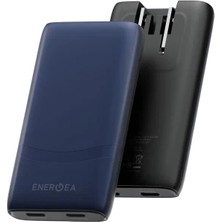 Pileli Store Energea Travelworld Edge 65 2 Adet 65W USB 3.0 Çıkışlı Universal Pd Hızlı Şarj Aleti - Mavi