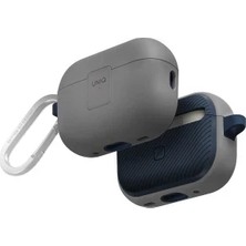 Pileli Store Uniq Apple Airpods Pro 2 (2.nesil) Clyde Kilitli Kılıf - Gri