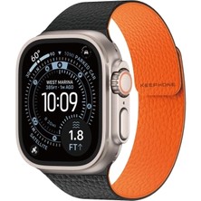 Pileli Store Keephone Apple Watch Ultra 49MM Lycucci Kordon - Siyah