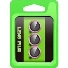 Pileli Store Newface Samsung Galaxy S25 Fe Raze Metal Kamera Lens - Pembe