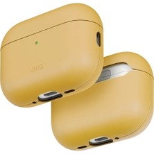 Pileli Store Uniq Apple Airpods Pro 3 (3.nesil) Lyden Vex Deri Kılıf - Sarı