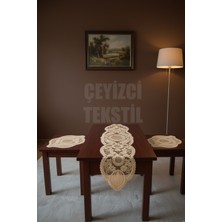 Salon Takımı, Yatak Odası 3 Parça Sehpa Örtüsü, Masa Örtüsü 3 Parça Oda Takımı