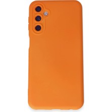 Samsung Galaxy M14 5g Uyumlu Kılıf Nano Içi Kadife Silikon - Turuncu