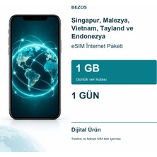 Singapur, Malezya, Vietnam, Tayland ve Endonezya Esım Internet Paketi Günlük 1 GB 1 Gün
