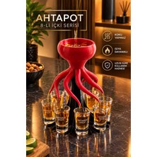 Ahtapot 8’li Shot Bardak Doldurucu | 44MM Bardak Tutuculu Parti & Bar Servis Aparatı | ALPSE3D
