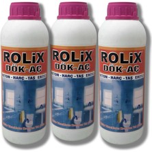 Koldoor Rolix Harç Beton Eritici Lavabo Açıcı Dök Aç Banyo Wc Lavabo Gider Açıcı 1 kg 3 Adet