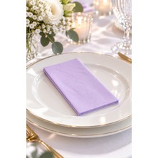 Alenked Lila Rengi Garson Katlama Kağıt Peçete 33X33 cm 100 Adet Renkli Servis Peçetesi