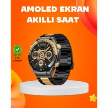 Pileli Store Amoled Akıllı Saat IP67 Su Geçirmez 3 Bileklikli Sağlık Takipli