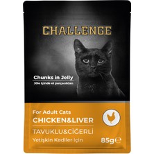 Esranın Dünyası Challenge Konserve Kedi Pouch Tavuk Ciğer 85 gr