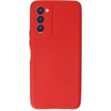 Tecno Camon 18 Kılıf First Silikon - Kırmızı