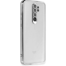 Xiaomi Redmi Note 8 Pro Kılıf Razer Lensli Silikon - Gümüş