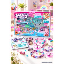 Toyfest Sticki Rolls Series 3 Sticki Station Bileklik Kolye Yapım Seti 320 Sticker 144 Boncuk
