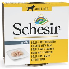 Esranın Dünyası Schesir Jelly Tavuk Filetolu ve Domuzlu Jöle Içinde Yetişkin Köpek Konservesi 150G