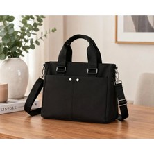 RoseBuy Bags Kadın Siyah Çok Bölmeli Omuz ve El Çantası Ayarlanabilir Askılı Günlük Çanta
