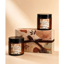 Tiem Concept Kokulu Mum 2'li Set - Soya Mum Hediye Seti, Sandalağacı ve Okyanus Aromalı Amber Kavanoz Mumlar -%100 Doğal Soya Wax, Özel Tasarım Kutulu