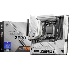 B650M Project Zero Am5 Soket Ddr5 7600(OC) Mhz Matx Anakart