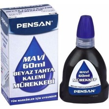 Pensan Mavi Beyaz Tahta Kalemi Mürekkebi 100 Ml 4009 Renkli Kullanım İçin Uygun