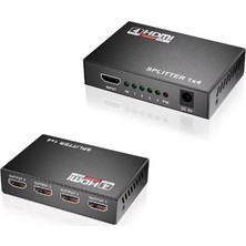 Portlu HDMI Splitter Dağıtıcı, 1 Giriş 4 Çıkışlı, Aynı Anda Görüntü Dağıtımı, 1.4V 1080P,