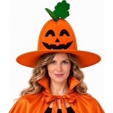 Kostüm Sarayı Yetişkin Halloween Bal Kabağı Şapkası