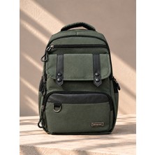Master Pack Premium Lüks Laptop Sırt Çantası – Haki Yeşil