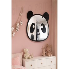 Olur O Zaman Sevimli Panda Figürlü Çocuk Odası Dekoratif Pleksi Ayna
