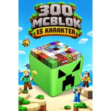 Mc Blok Creeper Kutulu Minecraft Manyetik Blok Seti - 300 Parça + 15 Karakter