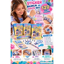 Toyfest Sticki Rolls Stitch Sticker Bileklik ve Kolye Seti 120 Adet Holografik Çıkartma Koleksiyon Seti