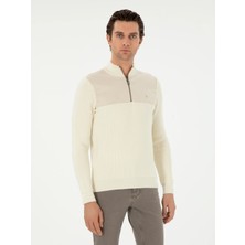 Cacharel Beige Slim Fit Sweater