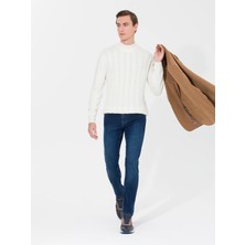 Cacharel Ecru Mock Neck Sweater